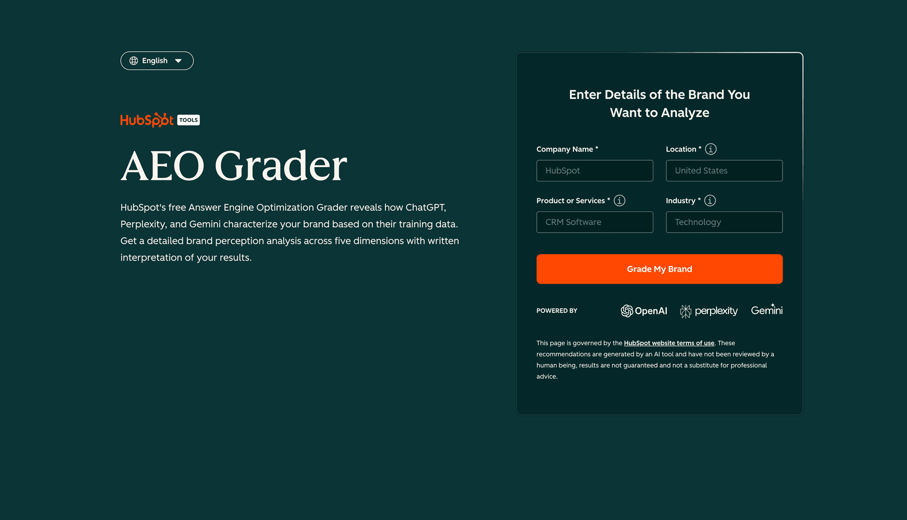 HubSpot AEO Grader