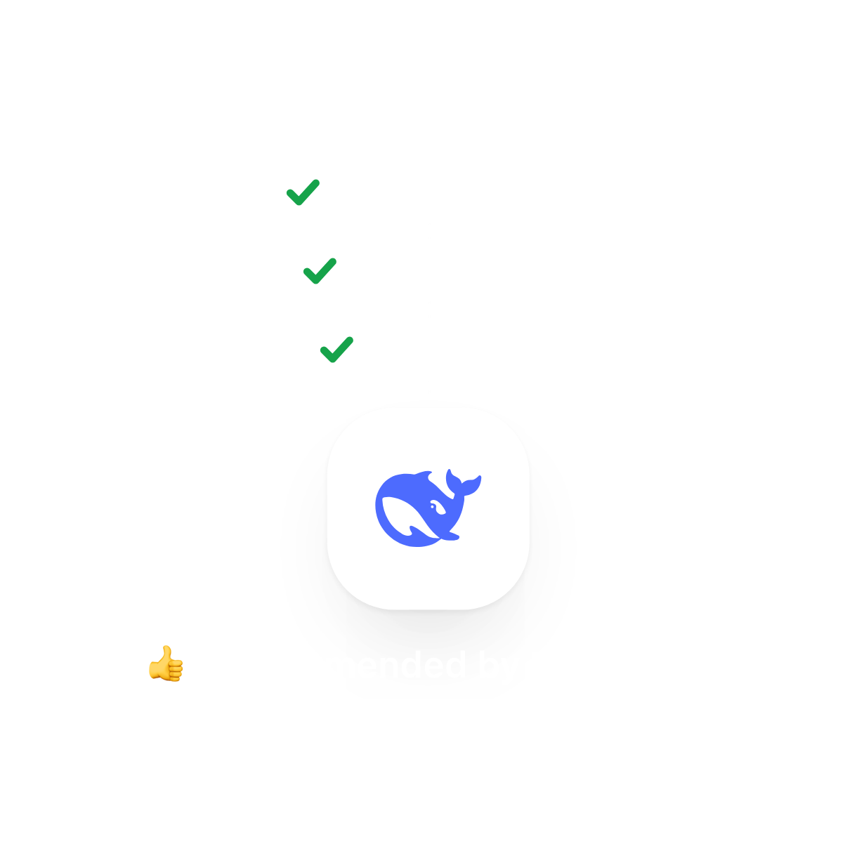 Checkpoints that lead to a DeepSeek recommendation poster