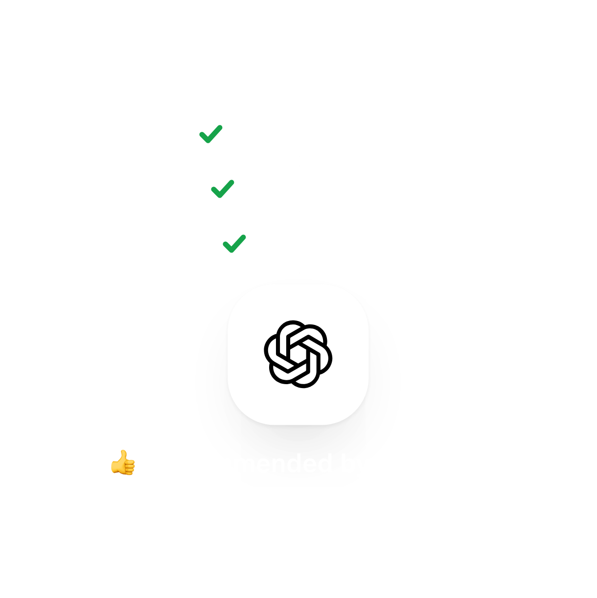 Checkpoints that lead to a ChatGPT recommendation poster
